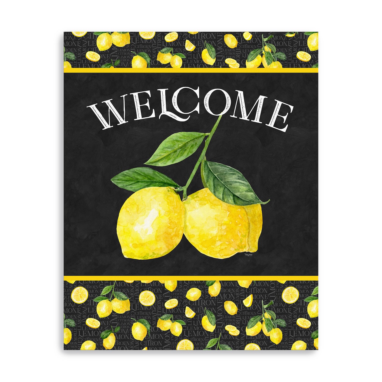 Live With Zest Sentiment Portrait II Welcome Canvas Giclee